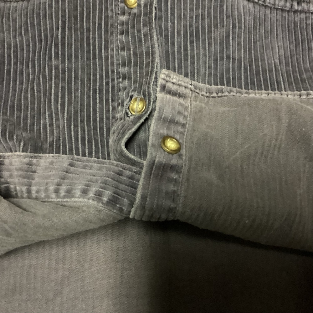 Vintage Disney Pooh Corduroy Shirt S Gray Purple Eeyore Piglet‎ Button Down - Picture 7 of 12